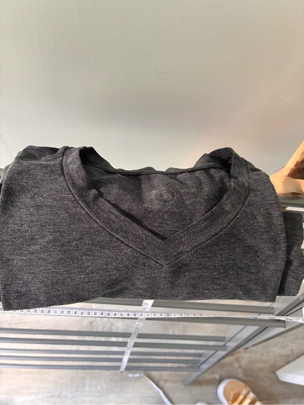 Men's V-Neck Sweater in Dark Heather Gray